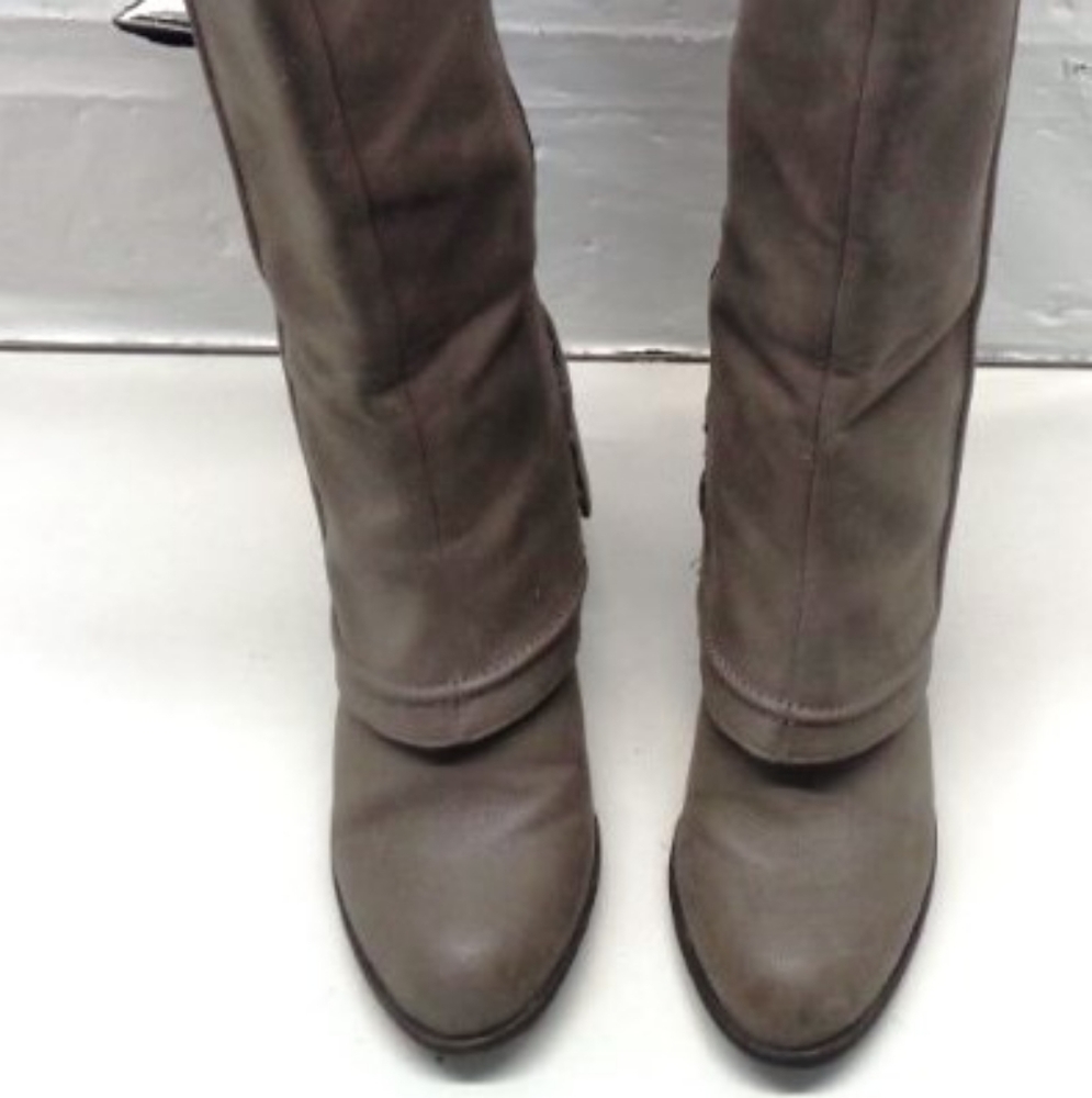 Women's Boots-Fergalicious by Fergy-Grey,Size 6.5M